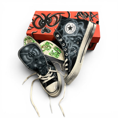 Black skelly chucks 70's <3