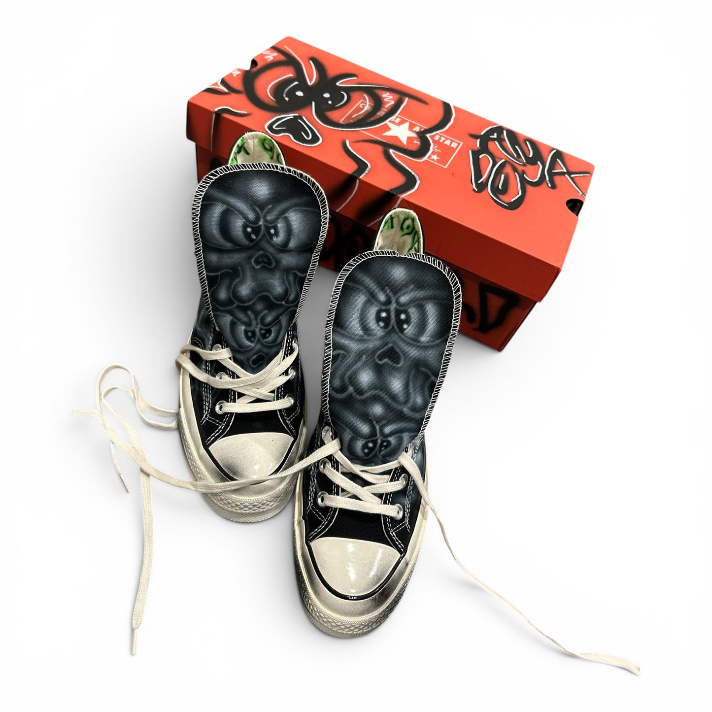 Black skelly chucks 70's <3