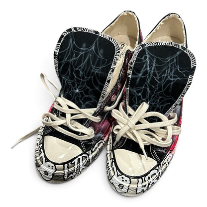 Low top black\pink chucks <3