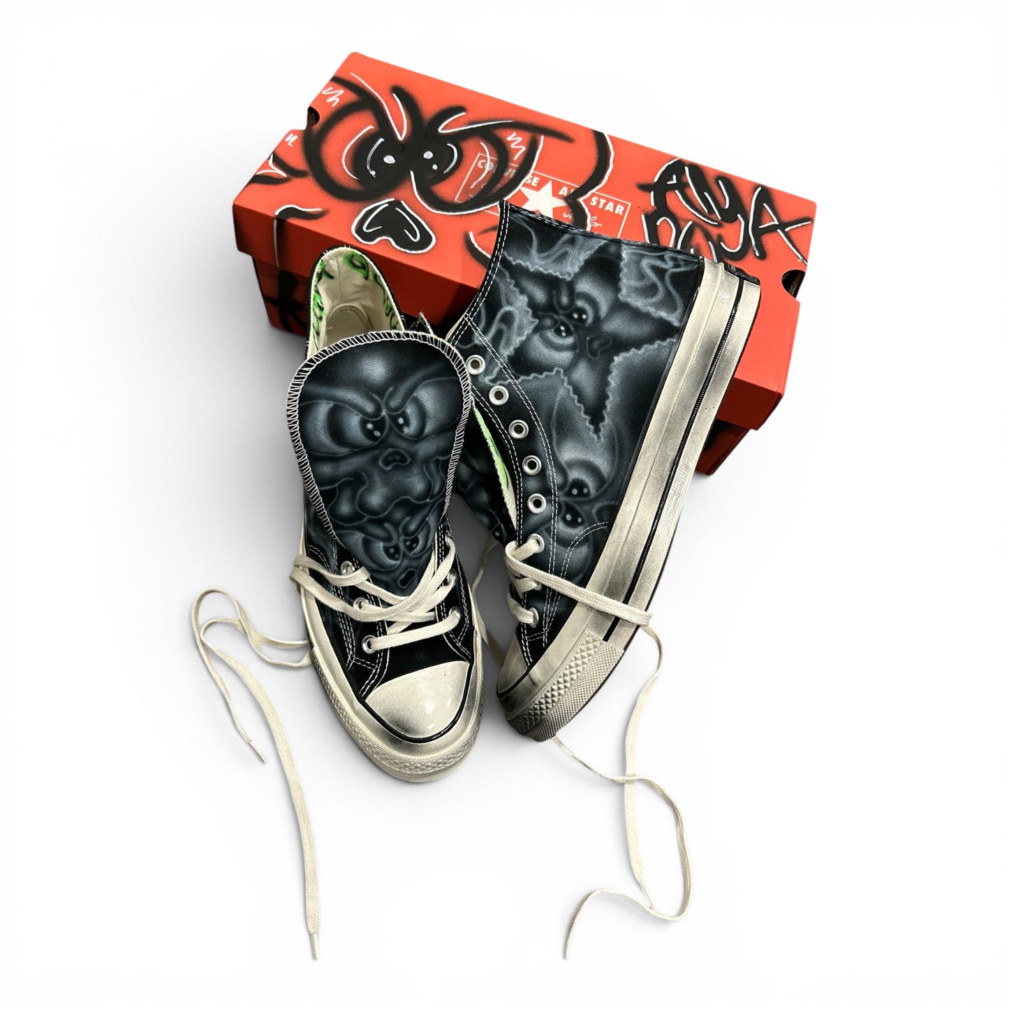 Black skelly chucks 70's <3