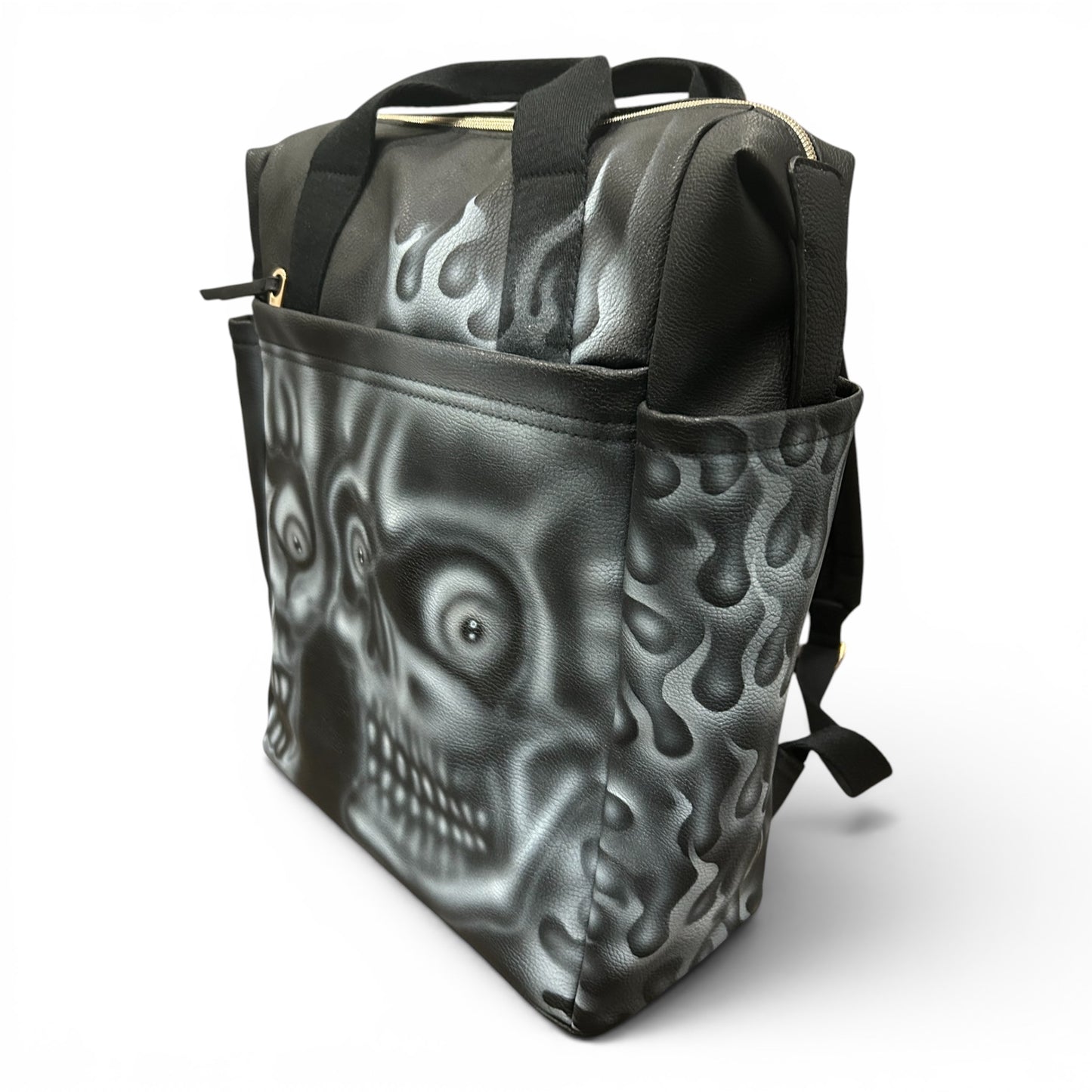 Skull Leather Backpack