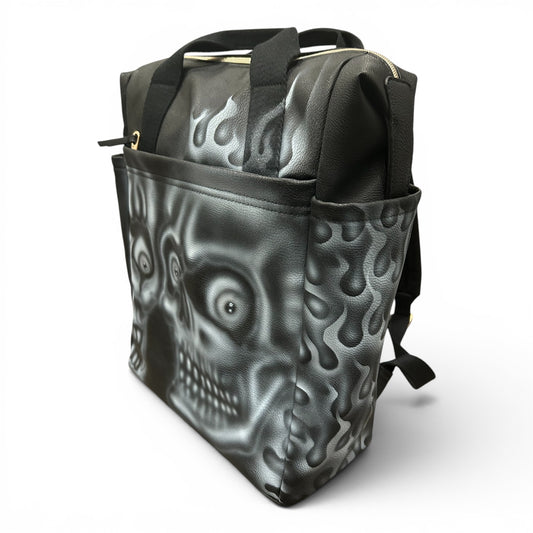Skull Leather Backpack
