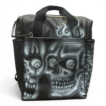 Skull Leather Backpack