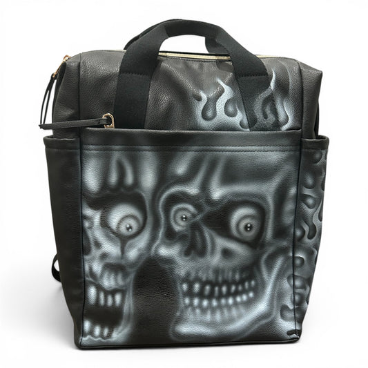 Skull Leather Backpack