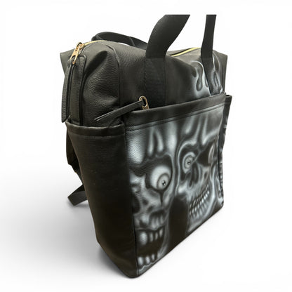 Skull Leather Backpack